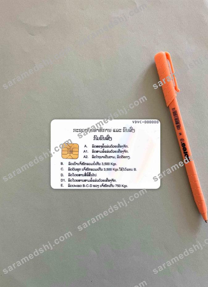 Laos driving license photolook BACK